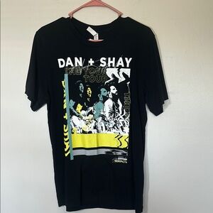 Dan and Shay spring 2019‎ tour Black and Yellow Short Sleeve Tee
